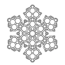 Rimed crystals snowflake coloring pages