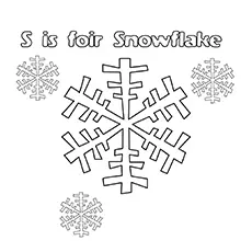 S for snowflake coloring pages