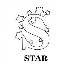 S for star coloring page