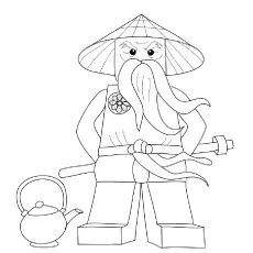 Sensei Wu, Ninjago coloring pages