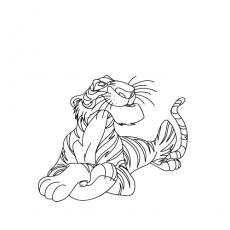 Shere Khan tiger coloring page