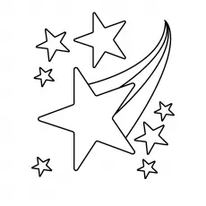 Shooting star coloring page