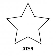 A single star coloring page