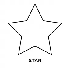 A single star coloring page