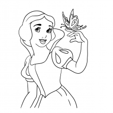 Snow white disney princess coloring pages