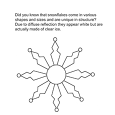 Facts about snowflakes coloring pages