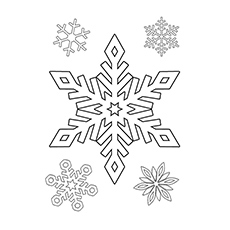 Printable snowflake coloring pages