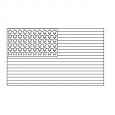 Flag with the stars coloring page, the American flag