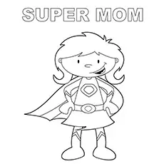 Super Mom Pic to Color