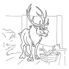 Sven deer coloring page