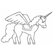 Coloring Page of Beauty of Black Unicorn 