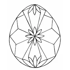 Easter egg diamond coloring pages