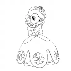 The little princess Tiana, Princess and the Frog coloring page