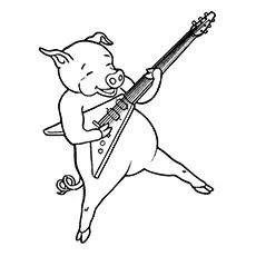 A rockstar pig coloring page_image