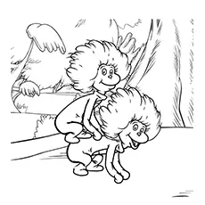 Thing One and Thing Two, Dr. Seuss coloring page