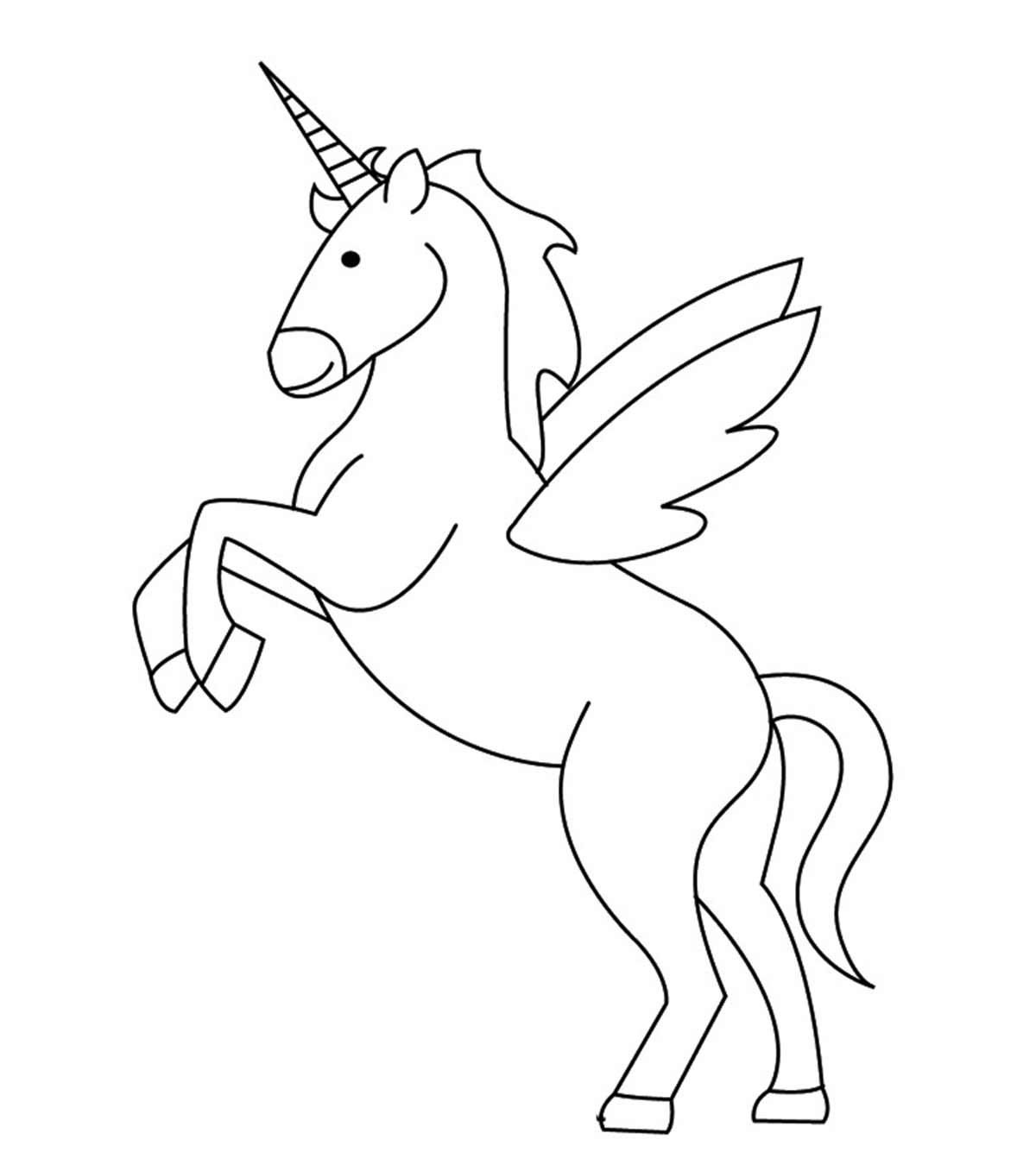 Top 50 Unicorn Coloring Pages For Toddlers