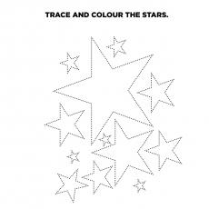 Beautiful stars coloring page