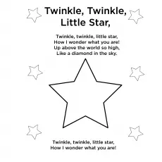 Twinkle twinkle little star coloring page