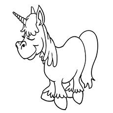 Unicorn Above The Clouds Coloring Page