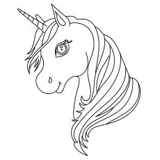 Unicorn Head Picture to Color