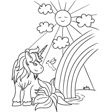 Rainbow Printable Unicorn Coloring Pages - Free Printable Coloring Pages for Kids and Adults