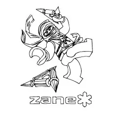 Zane of Ninjago Coloring Pages