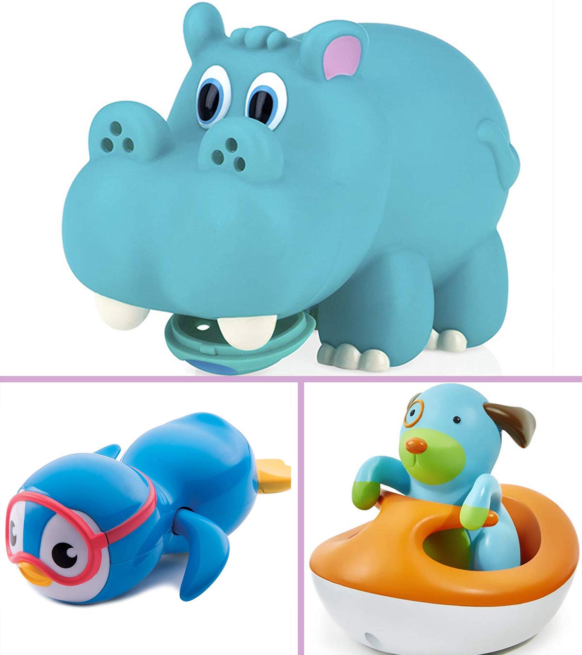 First Steps Pack of 4 Baby & Colourful Bath Boats Toys for Bath Time 3 Months+ 