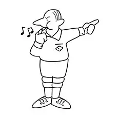 Referee basketball coloring pages