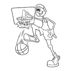 Printable basketball star, basketball coloring pages