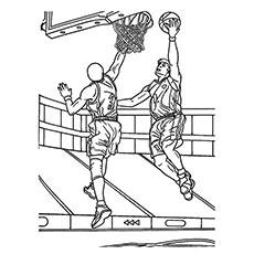 Basketball coloring page