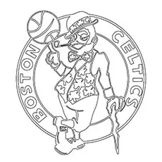 Boston celtic team basketball coloring pages