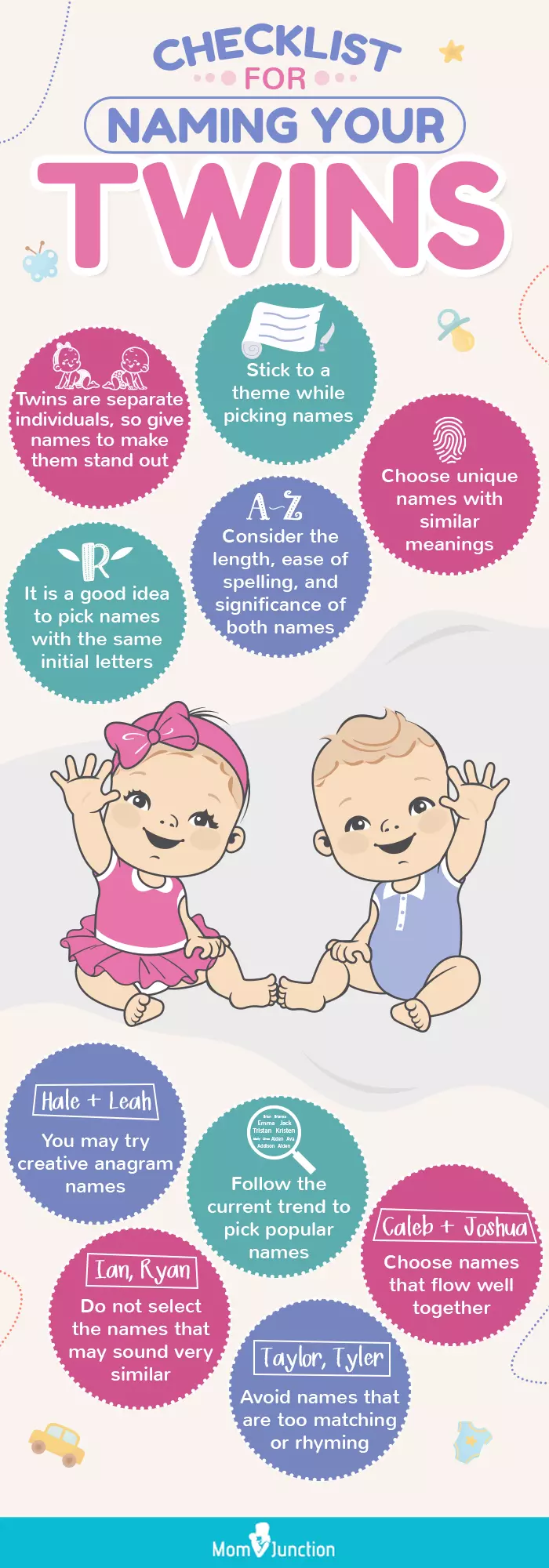 checklist for naming your twins (infographic)