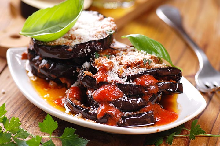 Eggplant parmesan to induce labor