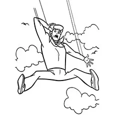 Fred jones falling from sky scooby doo coloring pages