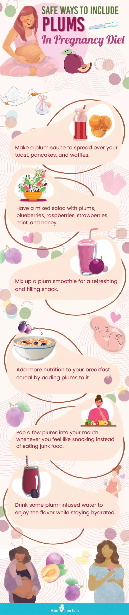 safe ways to include plums in pregnancy diet (infographic)