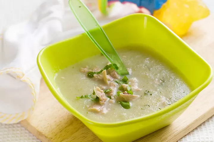 Meat-vegetable puree as breakfast foods for babies