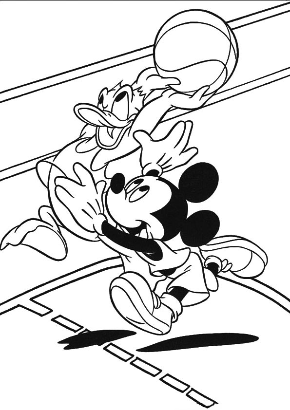 Mickey-And-Donald-Playing-Basketball