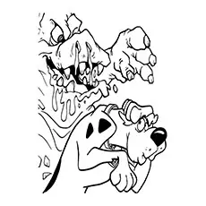Scary mud monster scooby doo coloring pages