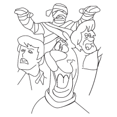 Mummy scooby doo coloring pages