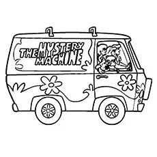 Mystery machine scooby doo coloring pages