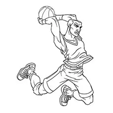 NBA player basketball coloring pages