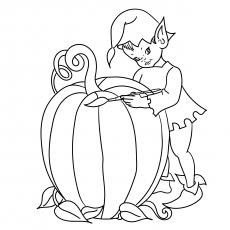 Paint it orange pumpkin coloring pages