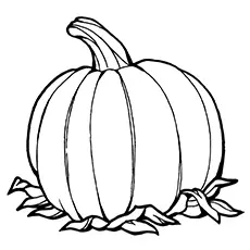 Simple pumpkin coloring page for kids