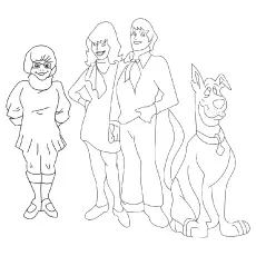 Scooby and friends solving mysteries scooby doo coloring pages