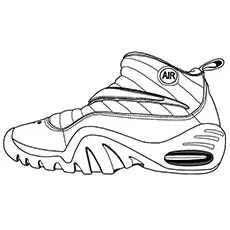 Shoes to play basketball coloring pages