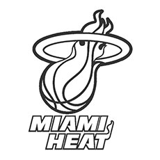 Miami heat team basketball coloring pages