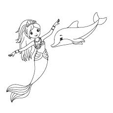  Coloring Pages Of Mermaids And Dolphins 3