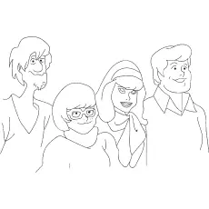 Scooby and friends scooby doo coloring pages