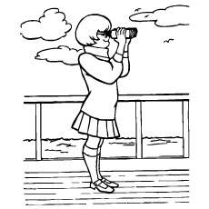 Velma dinkley binoculars scooby doo coloring pages