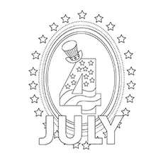 4th of July Mandala coloring page